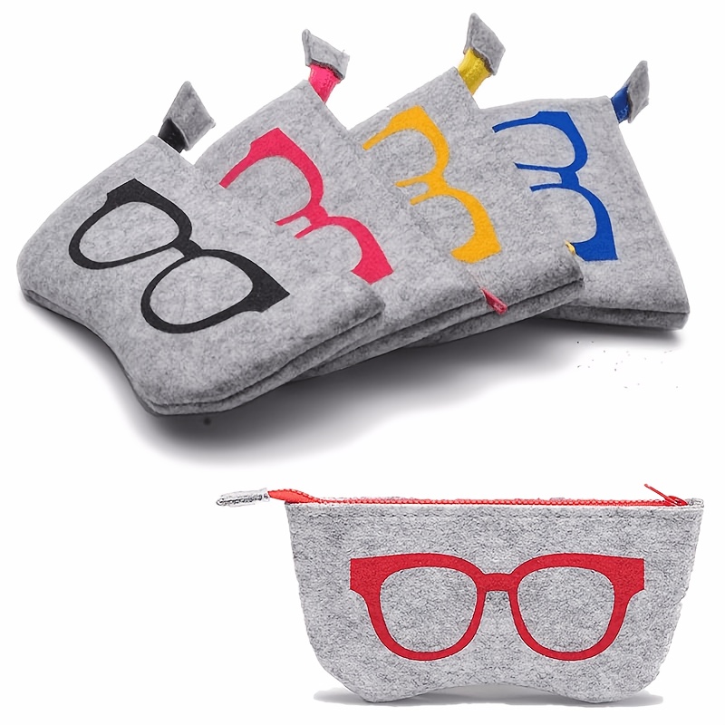 

1pc Felt Glasses Pouch, Portable Braided Storage Bag For Eyewear And , Mini Cosmetic Case, Ideal Gift For Christmas, Easter, Gratitude, Valentine's Day, Eyeglass Case