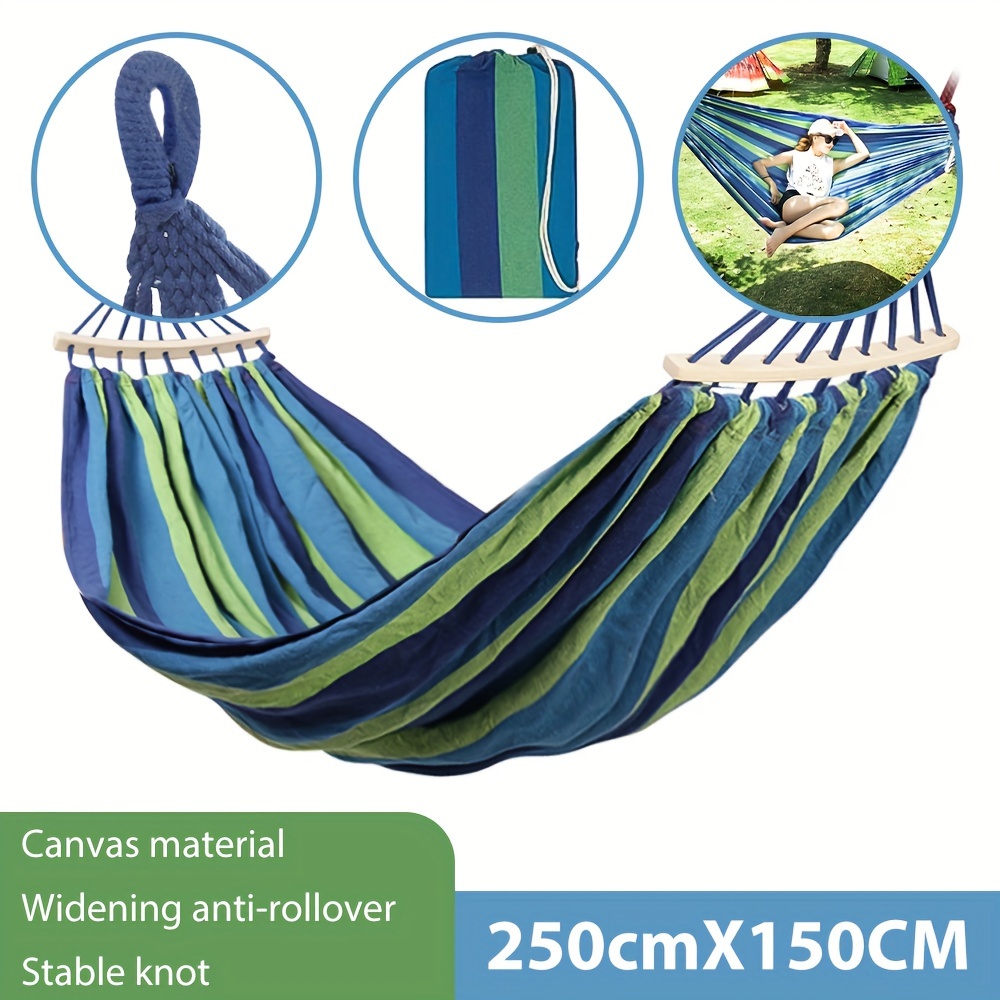 

2 Person Double Camping Hammock Chair Bed Outdoor Hanging Swing Sleeping Garden