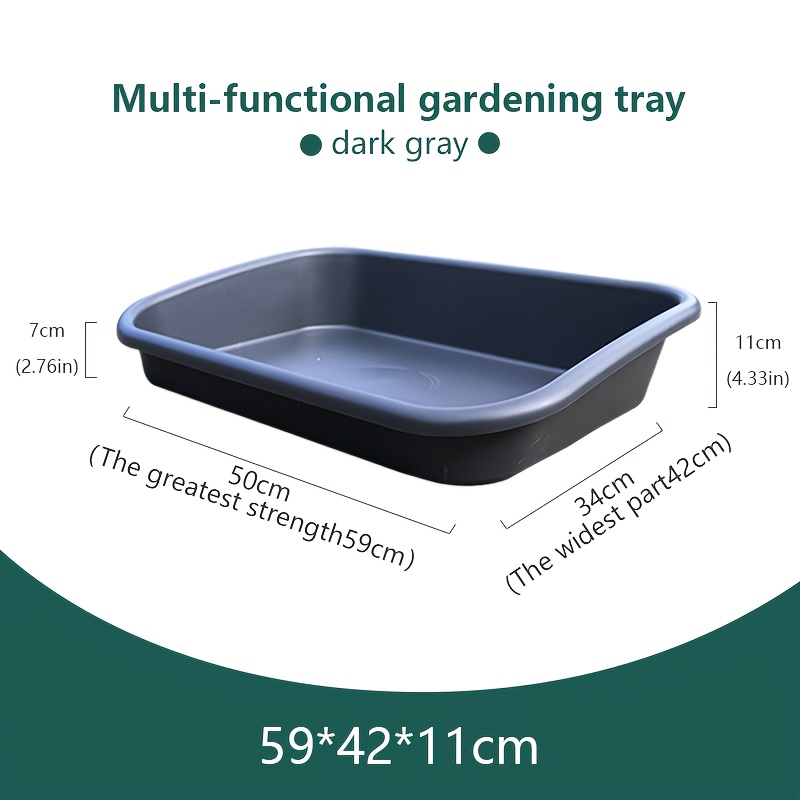 TEMU Plateau de Jardin Multifonction – de Travail pour Jardinage, Idéal pour Plantes en Pot, Mélange de , Rempotage, Présentation de Succulentes et