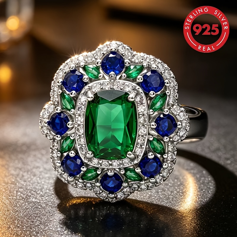 Image of 925 Sterling Silver Exquisite Fashion Ring For Ladies, Elegant And Fashionable. Set With Polished Cubic Zirconia. A Beautiful High-quality Ladies' Jewelry Ring With A , Suitable For Daily Wear