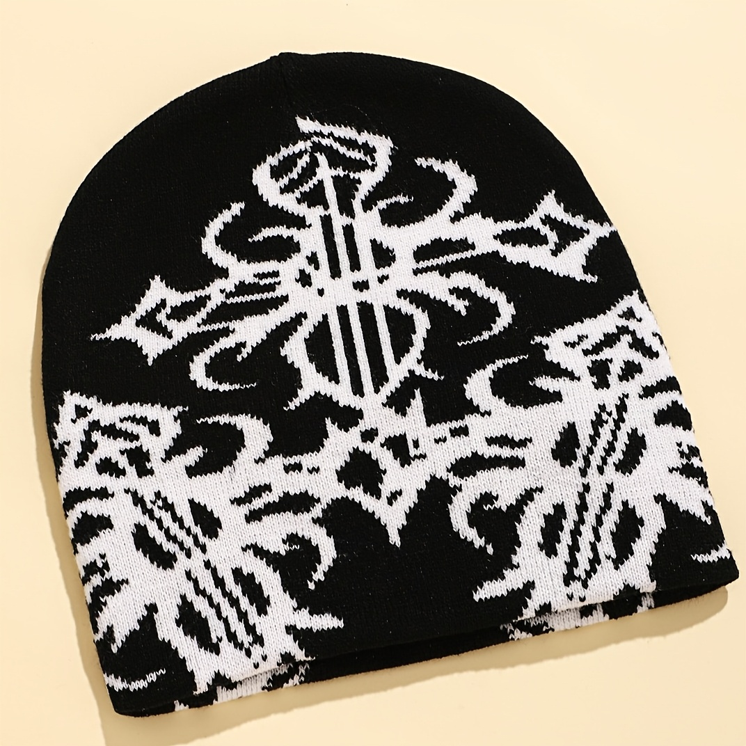 

Casquette en jacquard acrylique légère Y2K 2025 - Bonnet tricoté à ajustement élastique pour les sports de , , le camping - Idéal pour le An, de déménagement, les anniversaires