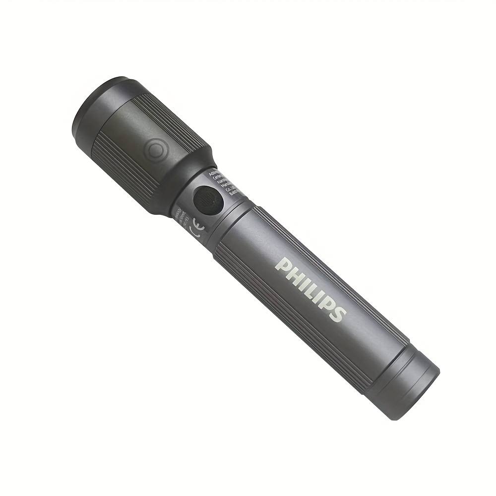 E-shop Philips Zoombare, hellleuchtende wiederaufladbare Taschenlampe: , multifunktional mit einziehbarem Design. Dimmbare Taschenlampe mit großem