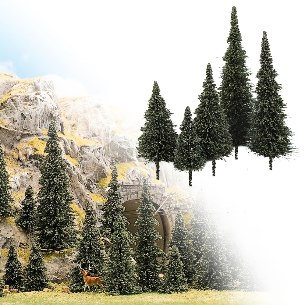 

Ho Scale Train Model With Scene Trains Scene -52-126mm "- 5" Pine Trees (20pcs Per Box) - Ho Scale