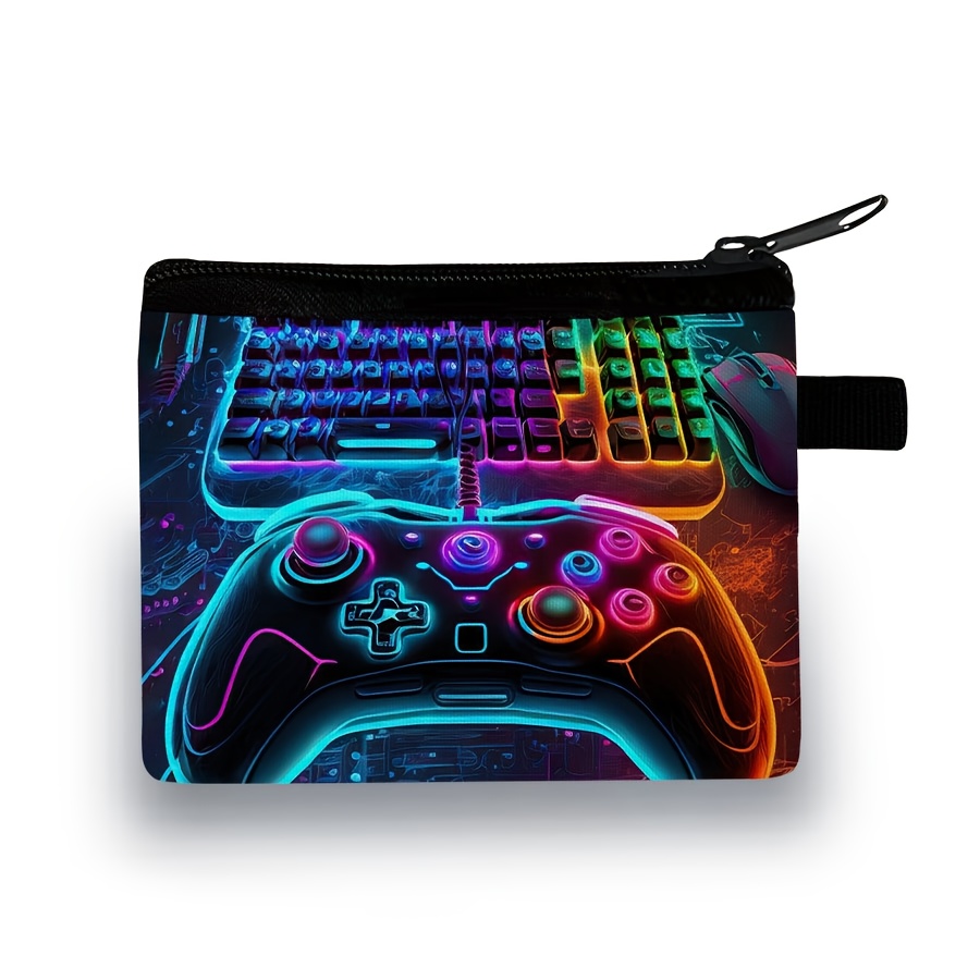 Gaming Wallet Compatible For Video Games - Lightweight Durable Zipper Coin Purse With Gamer-themed Currency Holder, - For Online & Tabletop Gaming