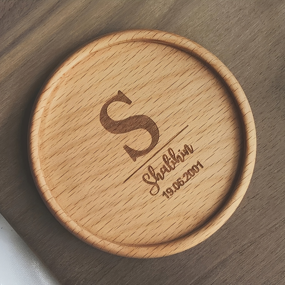 Customizable Wooden Coasters with Laser Engraving