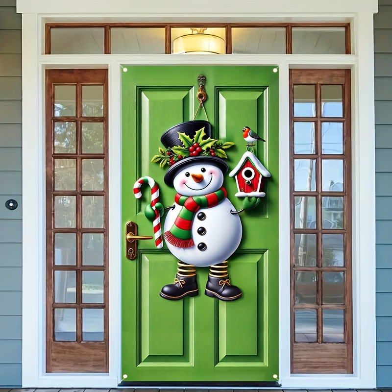 

1pc Christmas - Polyester Snowman & Red , Multifunctional For , Halloween & , No Needed, & Decoration