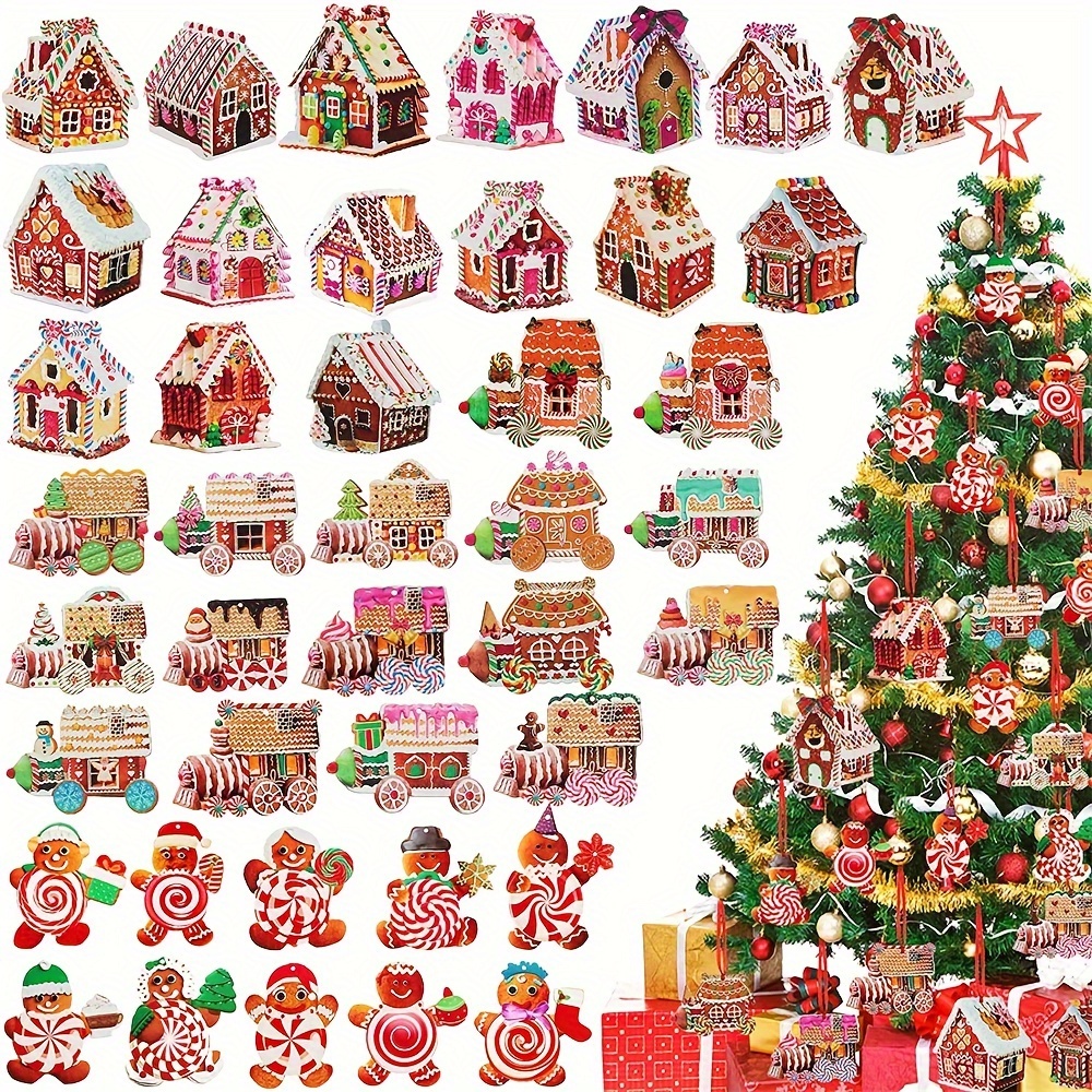 

42pcs Christmas Tree Ornaments Set Hanging Ornaments For Christmas Tree Decor