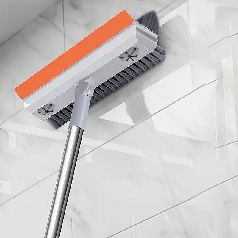 E-shop 3-in-1 Ausziehbarer Fliesen- und Badezimmer-Reinigungsbürste mit integriertem Spender – Ergonomischer Griff, V-förmige Borsten & langlebiger