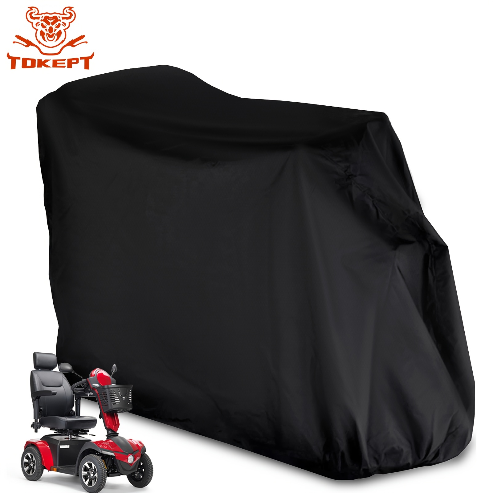 E-shop Roller Abdeckung, 210D Polyester Rollerhülle, Roller Zubehör, mit Reflektierenden Streifen und Winddichten Schnallen, Inklusive