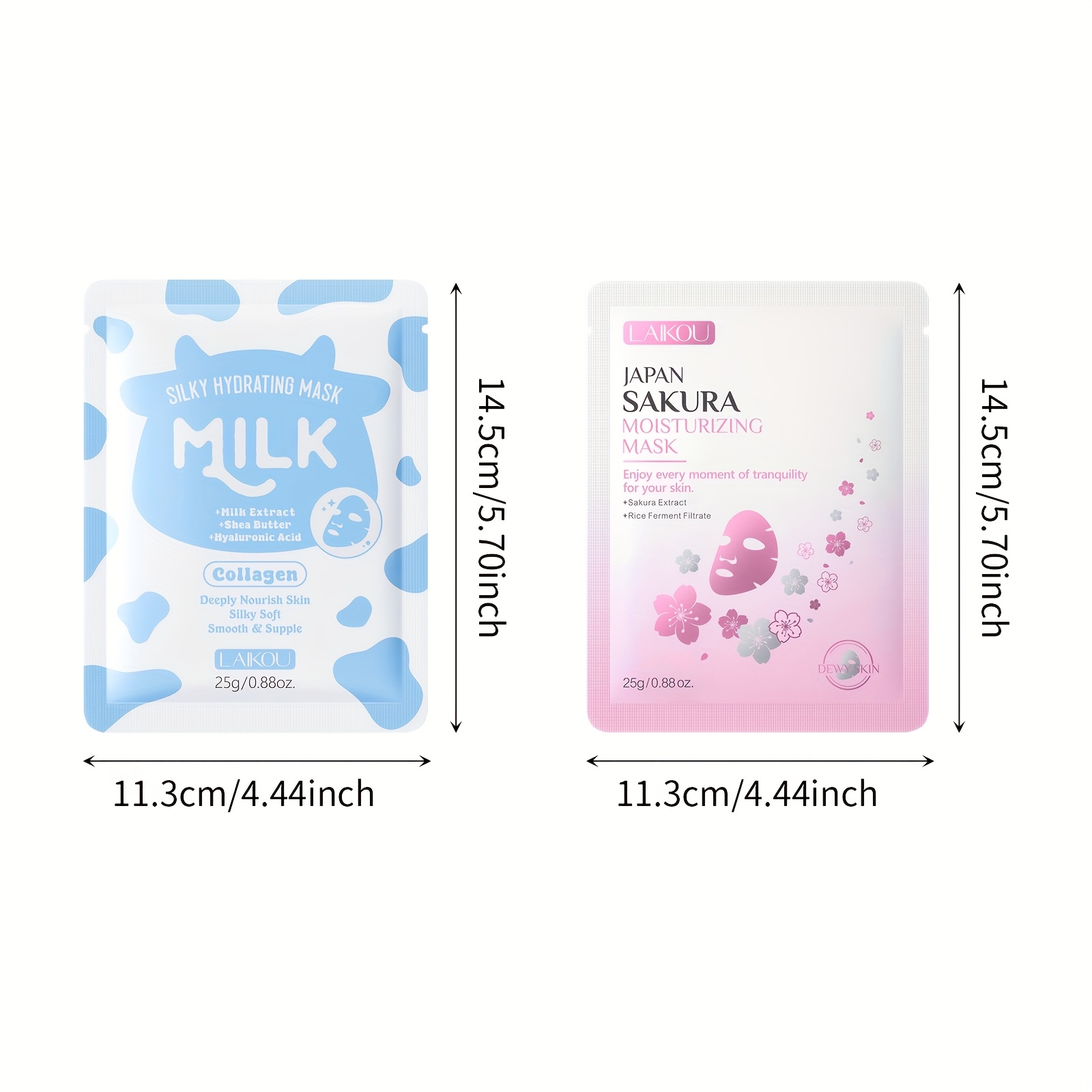 40pcs LAIKOU Sakura & Milk Hydrating Sheet Mask Set