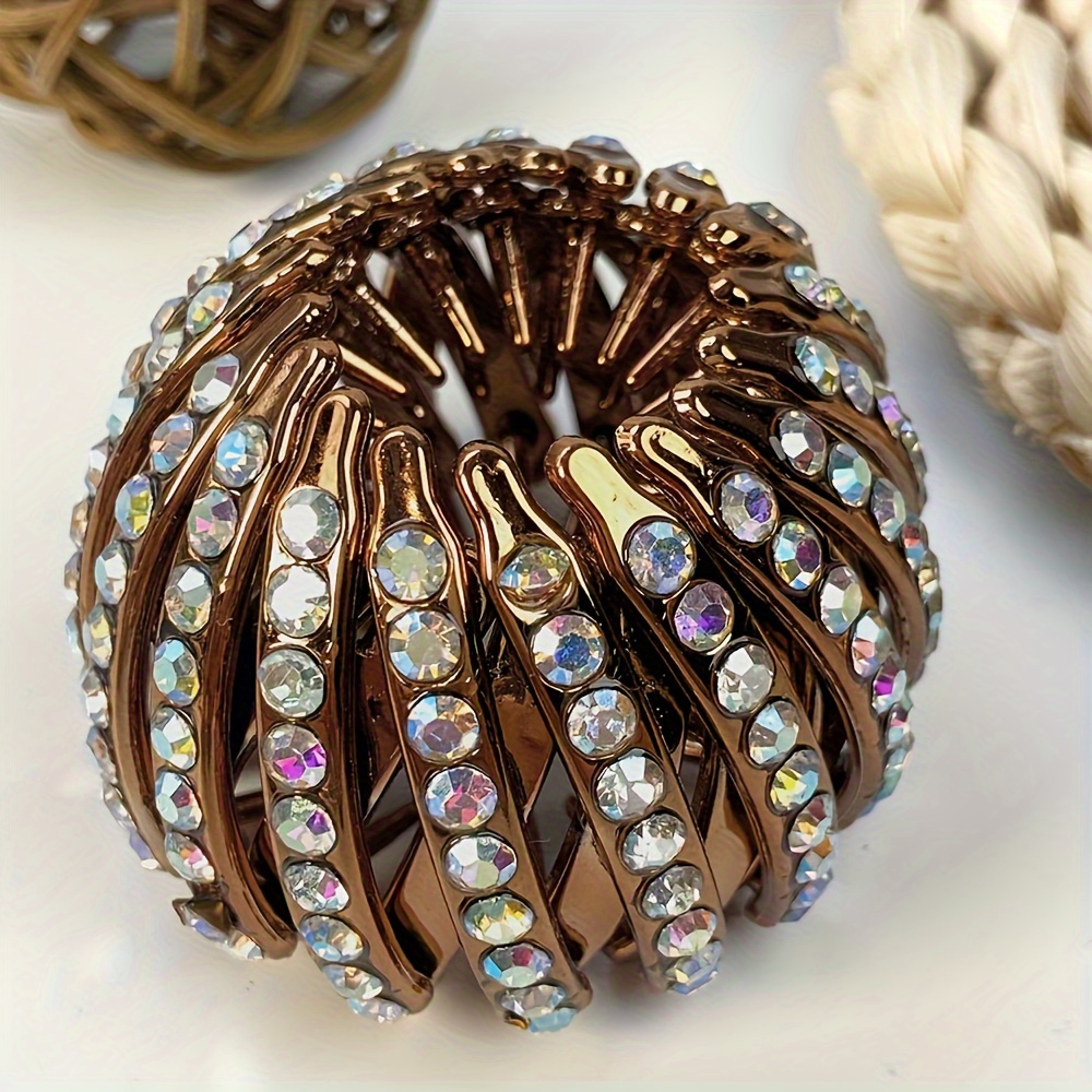 Elegant Bird Nest Magic Hair Clip - Sparkling Rhinestone Ponytail Holder With Non-Slip Grip, Strong Hold For Women And Girls - Fashionable Hair Accessory details 8