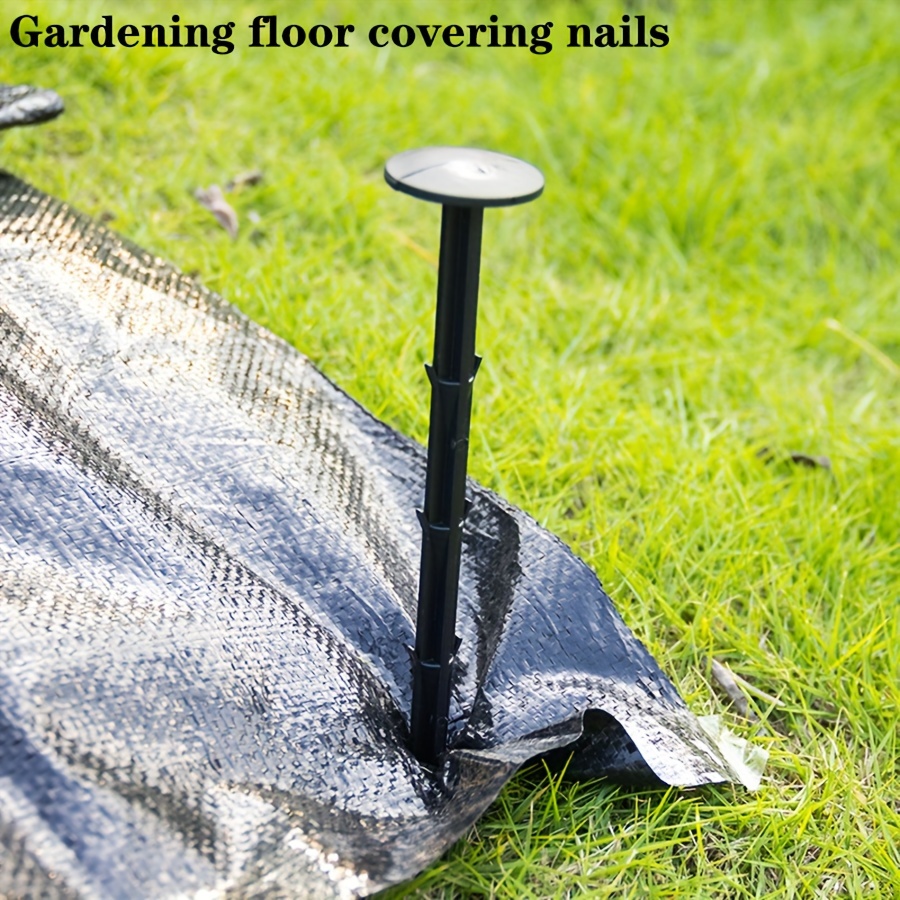 

Garden Stakes For Heavy Duty Plastic Garden Covers - 10/20 Pcs, Black Plastic, Suitable For Garden, Lawn, And Orchard Use