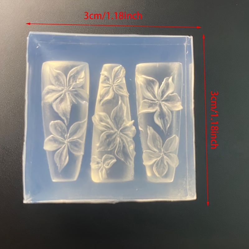 Demon Flower Nail Mold, For Nail Art, Suitable For Nail Salon, Nail Art Supplies, Resin Casting Mold, Nail Stamping Template, Creative Floral