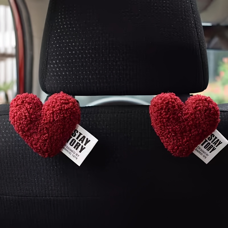 TEMU 2pcs -shaped Car Seat Back Hooks - Fit, Multi-functional Purple Storage Organizers With "stay " Motif For Vehicle Interior, Car Seat Accessories