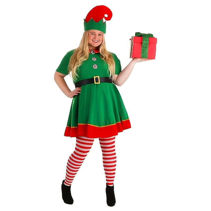 green emerald velvet dress Trickz N' Treatz Sparkly Elf Costume Set