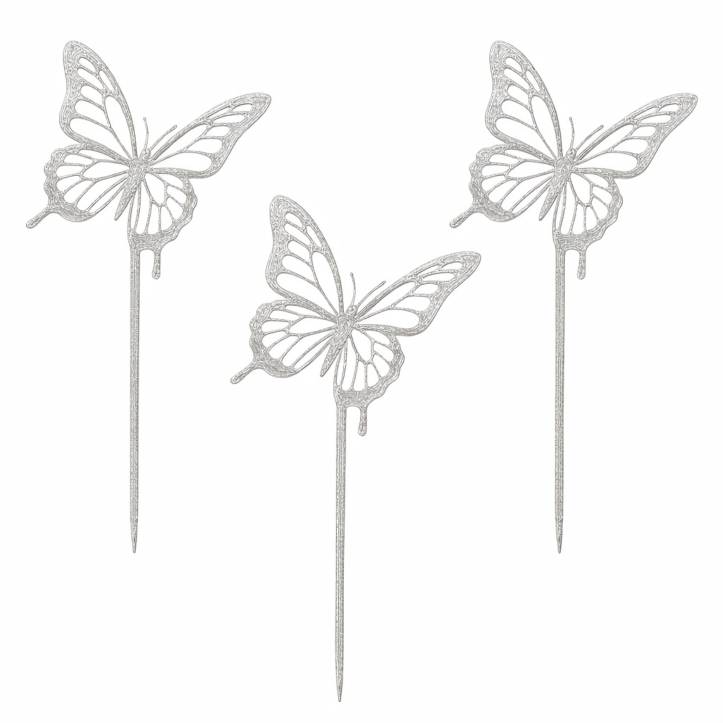 Image of 3pcs Garden Decorations Outdoor Suitable For Lawns, Flower Pots & Patio - Contemporary Plastic Ornament With Realistic Shapes, Lawn & Gifts For Mother' Day, Miniature For Garden Accessories