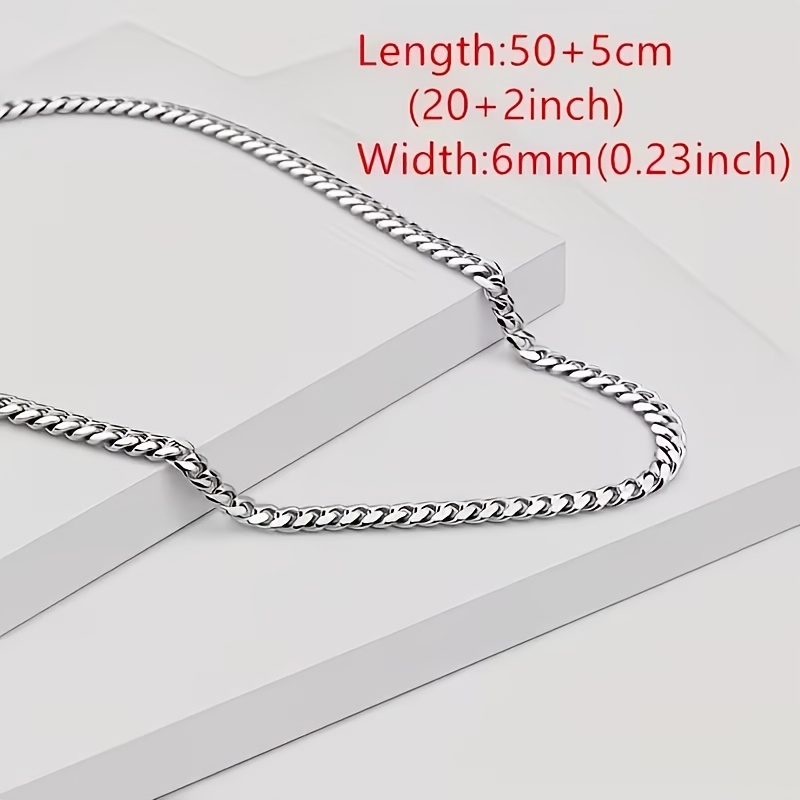 Men's Cuban Chain Necklace, Gift for Him