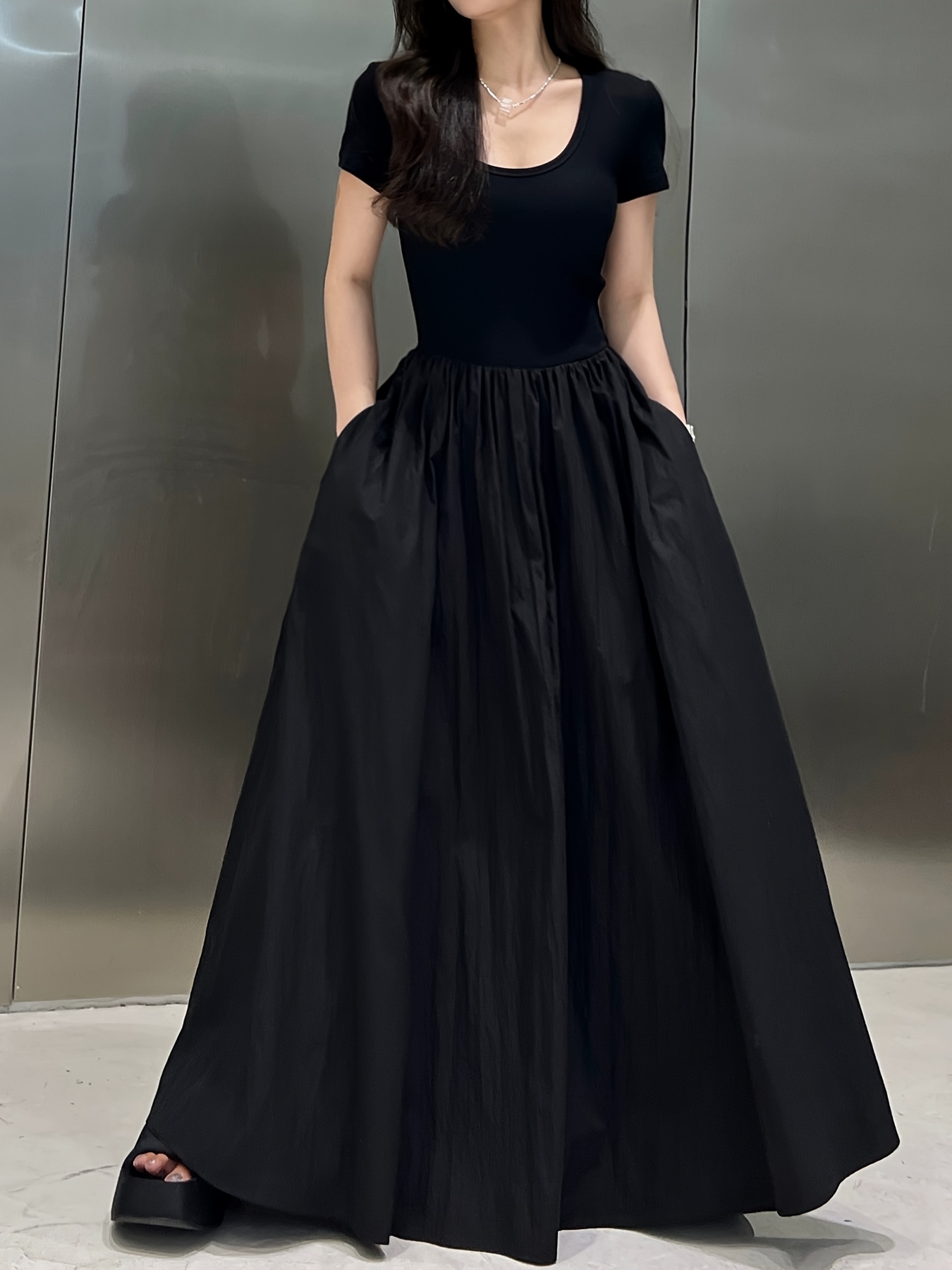 black dresses sold on Temu United States
