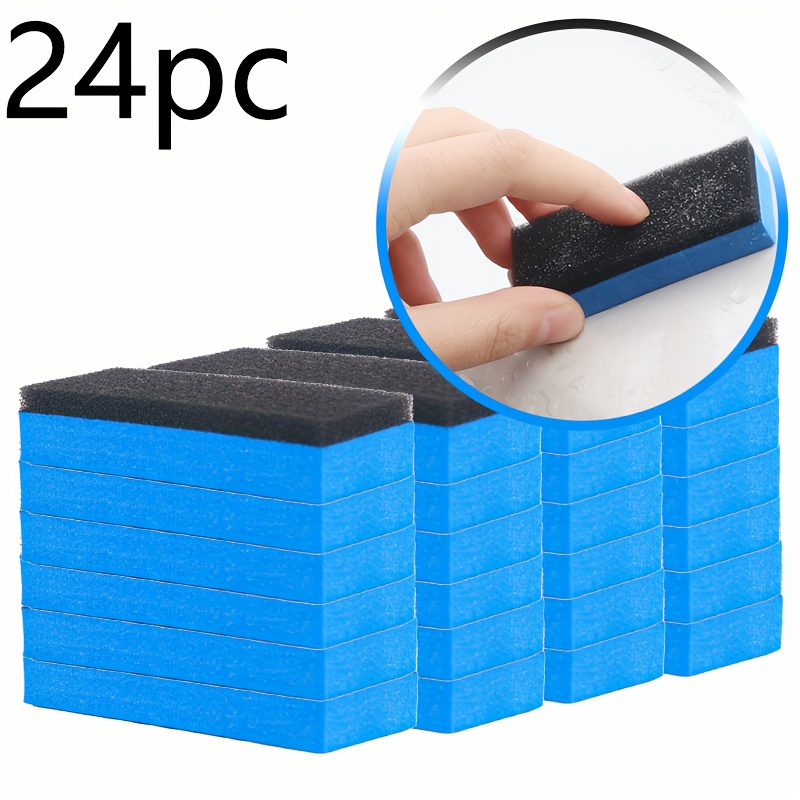 TEMU 6/12/24pcs Mini Plated Sponge Applicator Pads - Non-scratch Soft Polyurethane+ Paint Polish & Wax For Car Detailing, Paint, Glass Coating - For