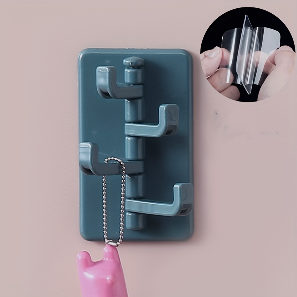 1pc Self-adhesive Hook Storage Rack Wall Hanging Shelf Mount Kitchen Storage Bathroom Gadgets, Utility Hooks