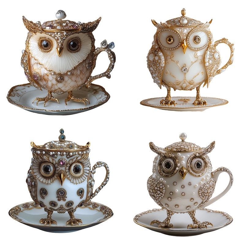 

Four-in-one Owl Mug With High Film, Double-sided Printed , Stickers, -resistant Stickers, Motorcycle Stickers, Car Bumper Stickers, And Body Decoration Stickers.