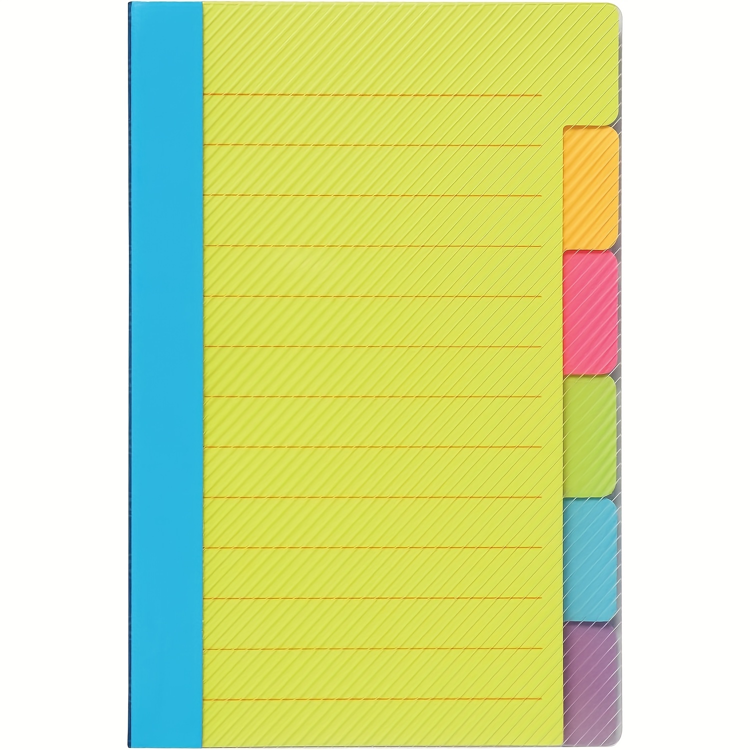 TEMU Divider Sticky Notes, Tabbed Self-stick Lined Note Pad, 60 Ruled Notes, Colored Sticky Notes