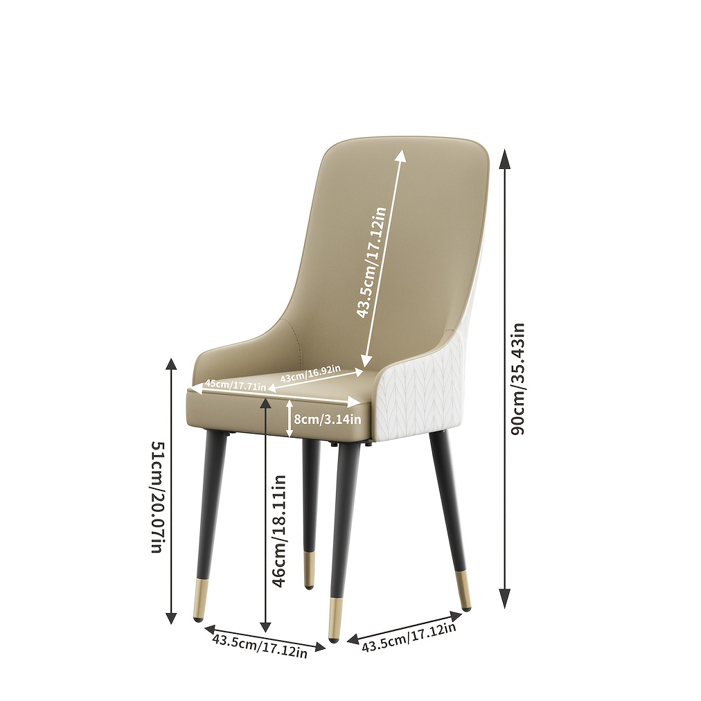 TEMU Aesome Faux Leather Dining Chairs Set Of 2 : Kitchen Dining Chairs Microfiber Faux Leather Upholstered Ergonomics Thick Seat And High Tufted Back Ring Pull Stylish Detailed Stitching