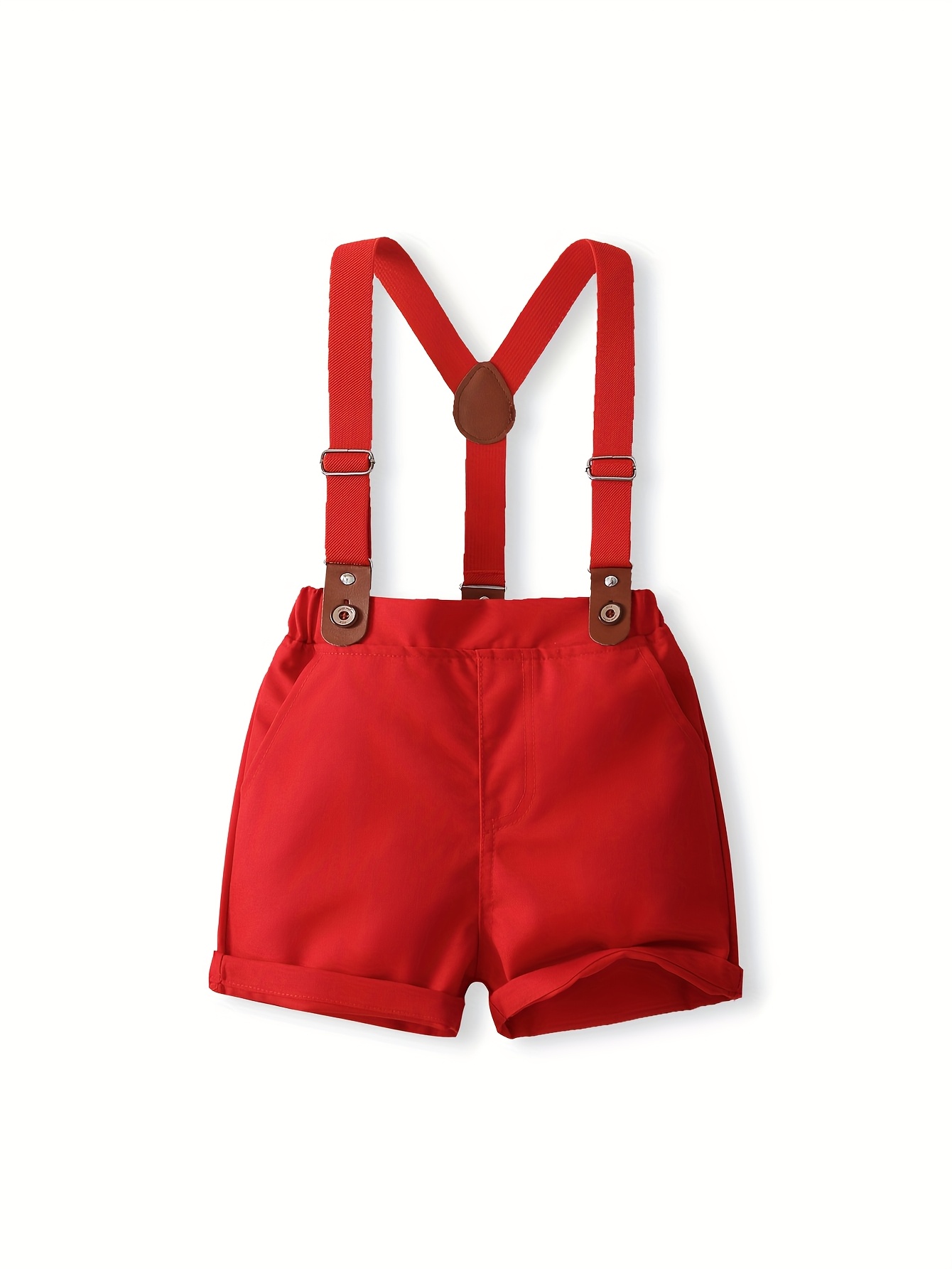 overalls red sold on Temu United States