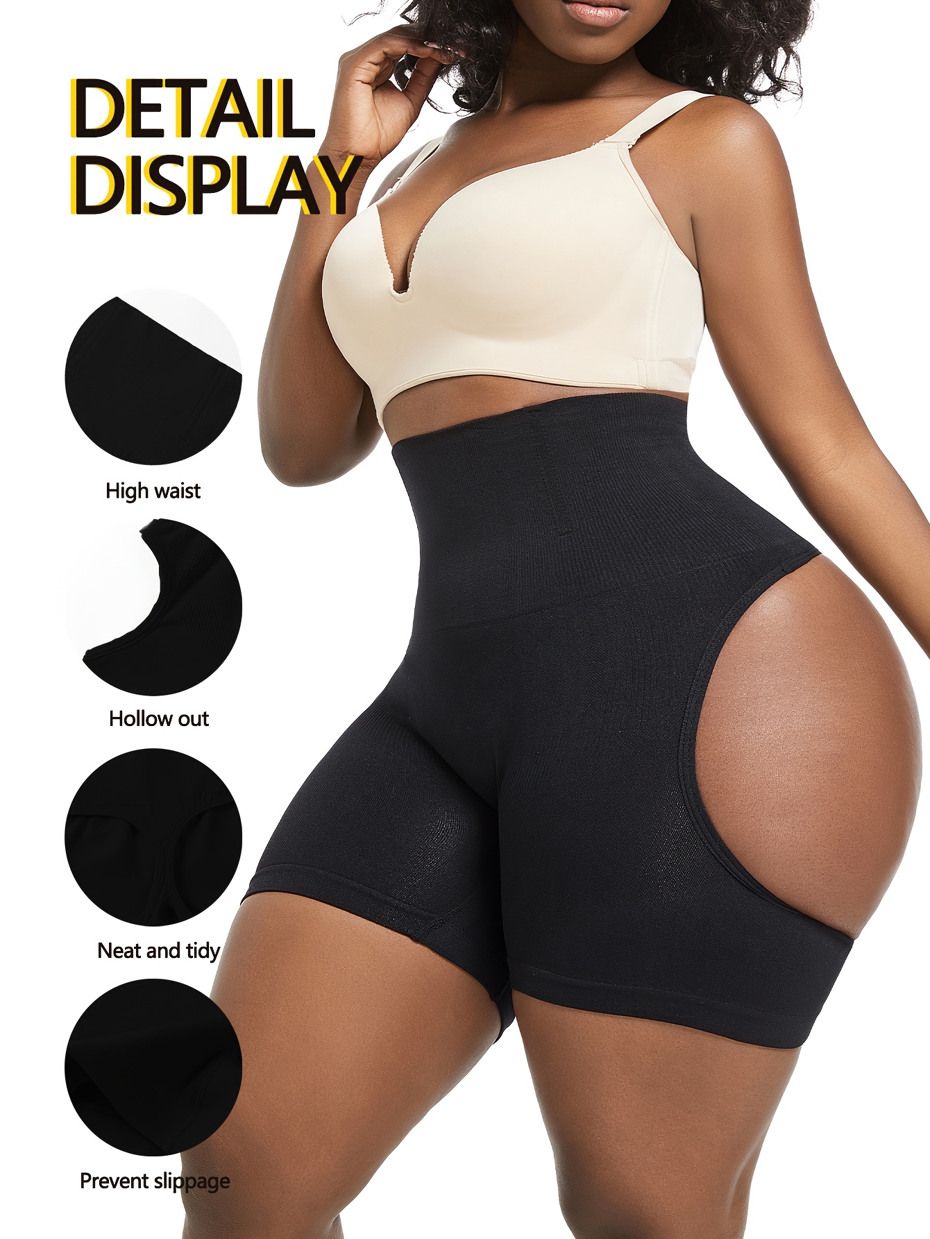 Two piece set of hip lifting pants with a feminine feel, revealing buttocks and lifting hips, shaping the body with a large waist and waist cinching, and shaping the abdomen