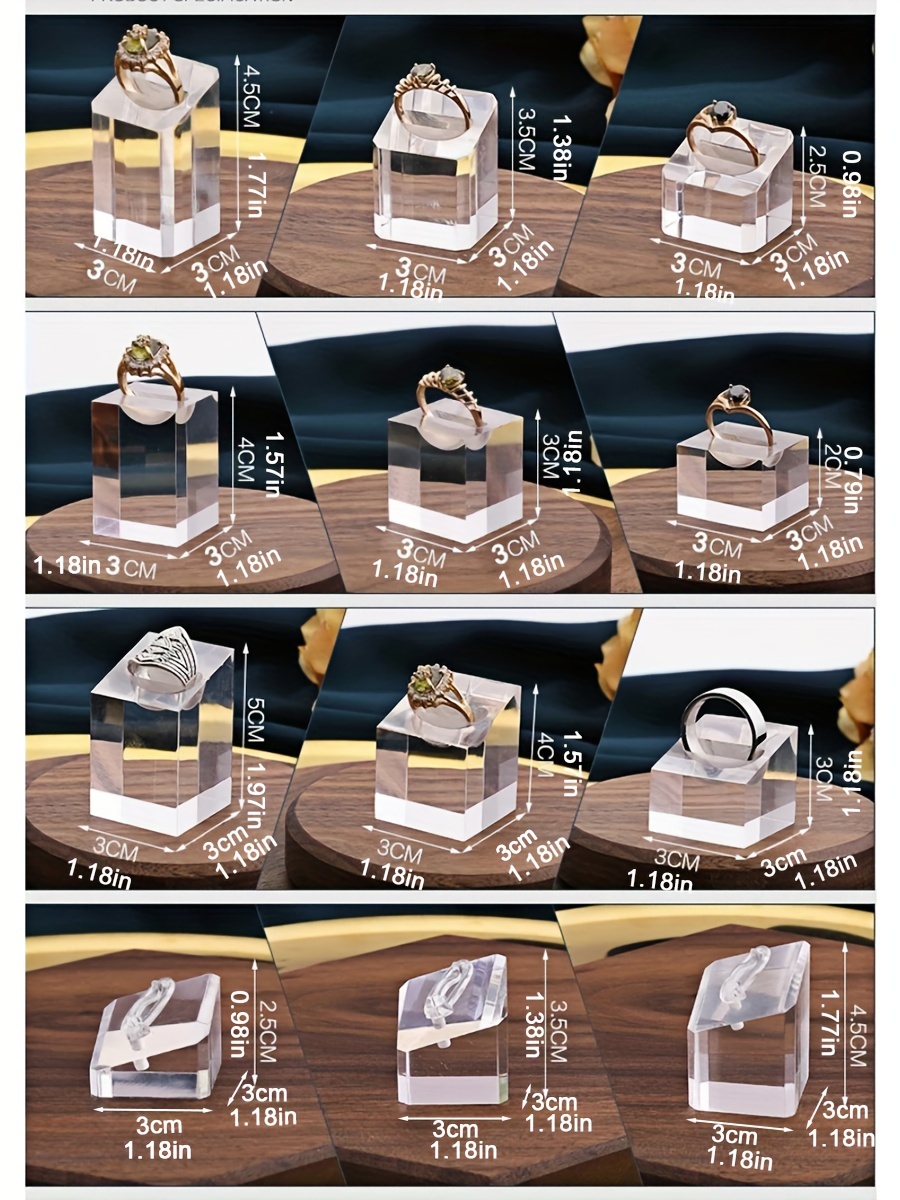 Organizador De Anillos Acrílico Transparente - Soporte Para Exhibición Y Almacenamiento