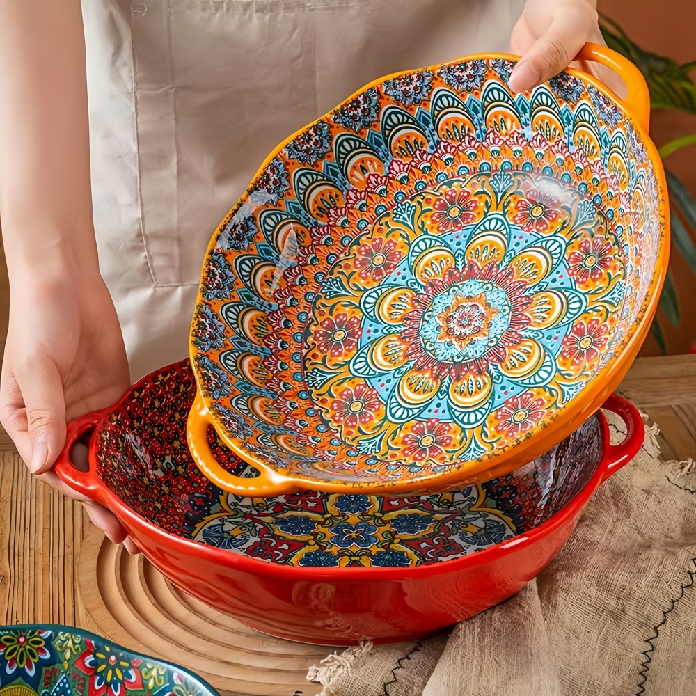 de de cerámica de 30,48 cm, 68 onzas con resistente al para  ensaladas, pasta y caldo, seguro para lavav