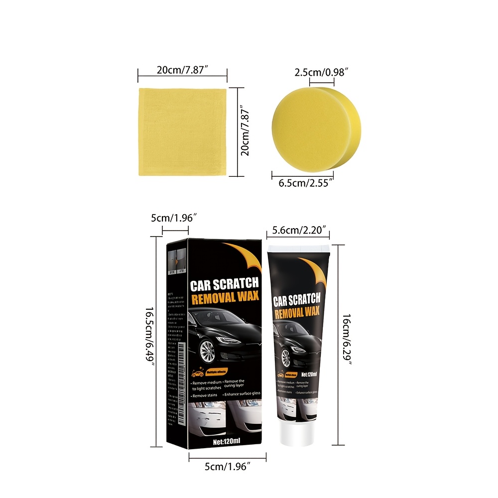 car scratch wax for paint repair this product scratch removal wax a cleaning sponge and is designed to fix scratches on your vehicles polishes and refurbishes the coating Product details 1