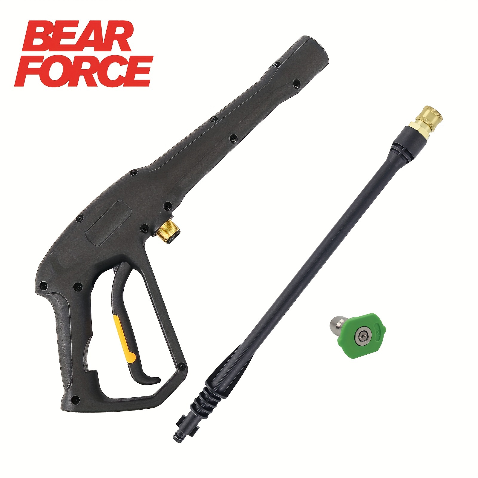 

Bear Force High Pressure Water Spray Wand Jet Nozzle Tips, Power Washer Water Compatible With Some Of Greenworks Karcher Ryobi Electric Pressure Washer Max 1900 Psi