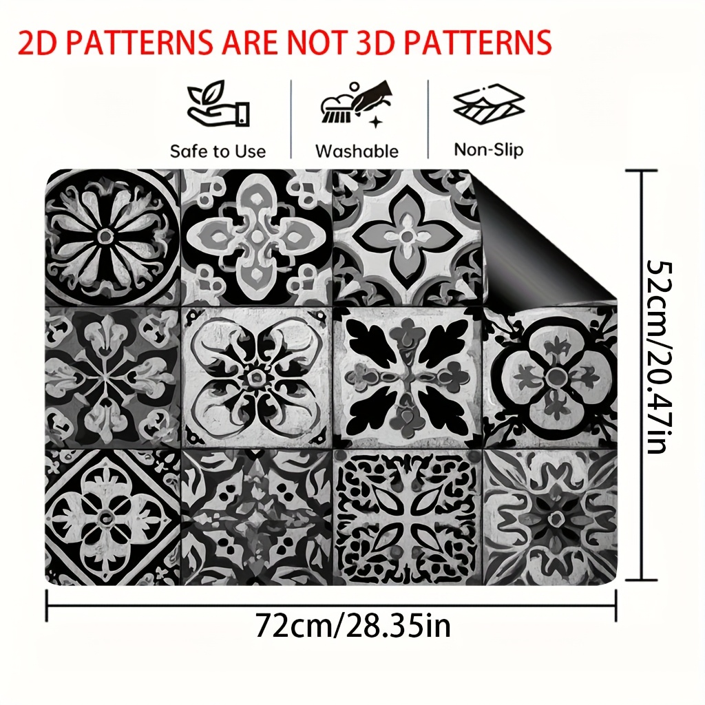 TEMU 1pc, Protection de plaque de cuisson à impression plate 2D, Couvercle de plaque de cuisson , Indispensable pour , parfait pour la protection de