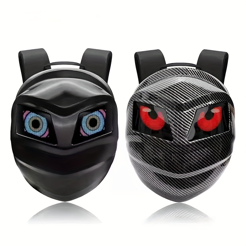 Sac à dos LED lumineux cool pour motards avec casque intégral, offrant une capacité de stockage super large – Image 5
