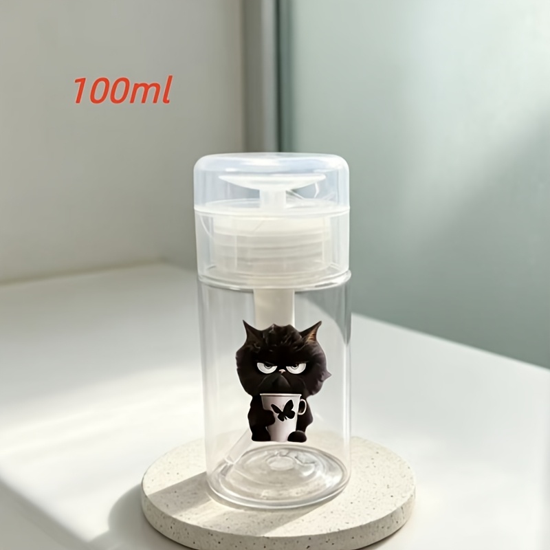 TEMU Black - 100ml Travel-sized Skincare Container - Includes A Pump Bottle And A Small Refillable Cosmetic Container, Clean And Hygienic, Allows For