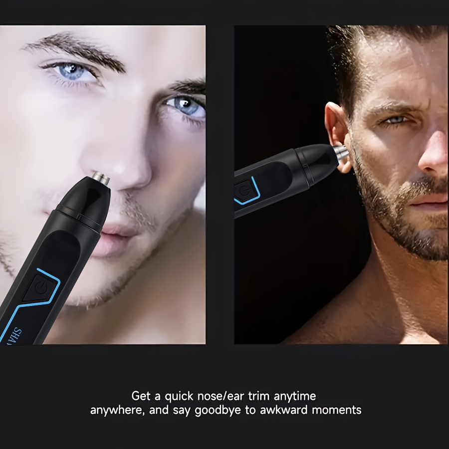   3 in 1 mens electric grooming kit nose ear brow trimmer with usb rechargeable battery   charging cable cleaning brush Product details 5