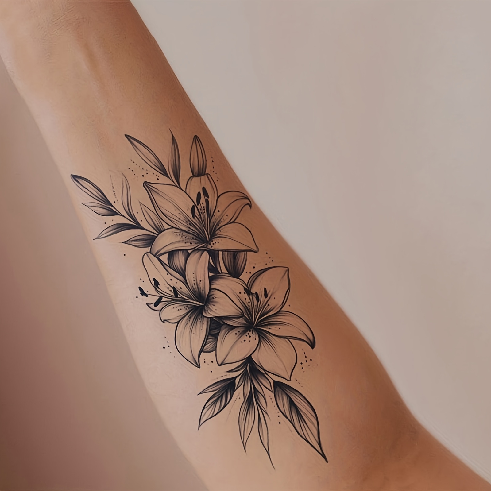 tiger lilies bouquet Coral Tiger Lily And Rose Flower Bush main image 0