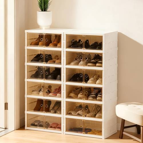 6 layer shoe rack storage cabinet suitable for closet entrance folding sports shoe storage foldable shoe cabinet stackable shoe cabinet