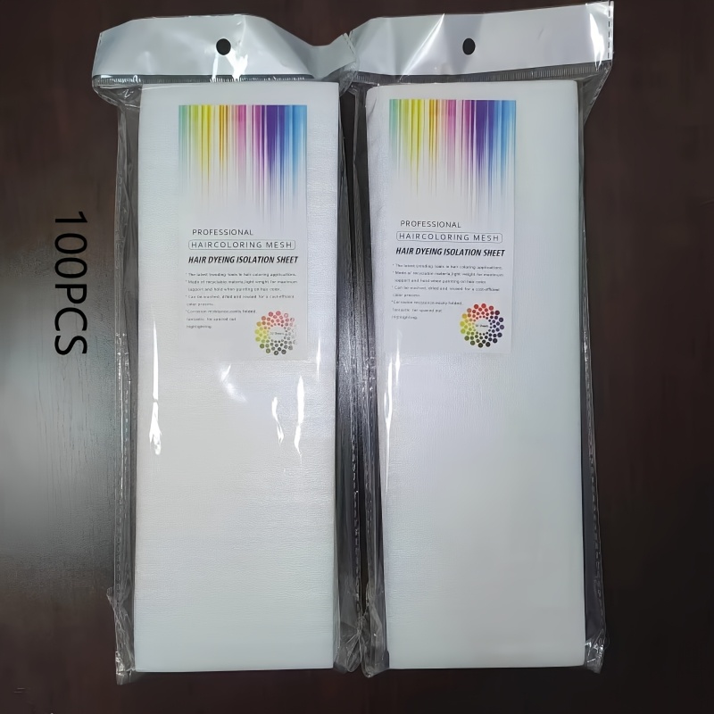 Heat-resistant And Reusable Hair Dye Foils, In Packs Of 100 Or 50, Designed For Bleaching, Coloring, And Washing, Specifically For Salon Use