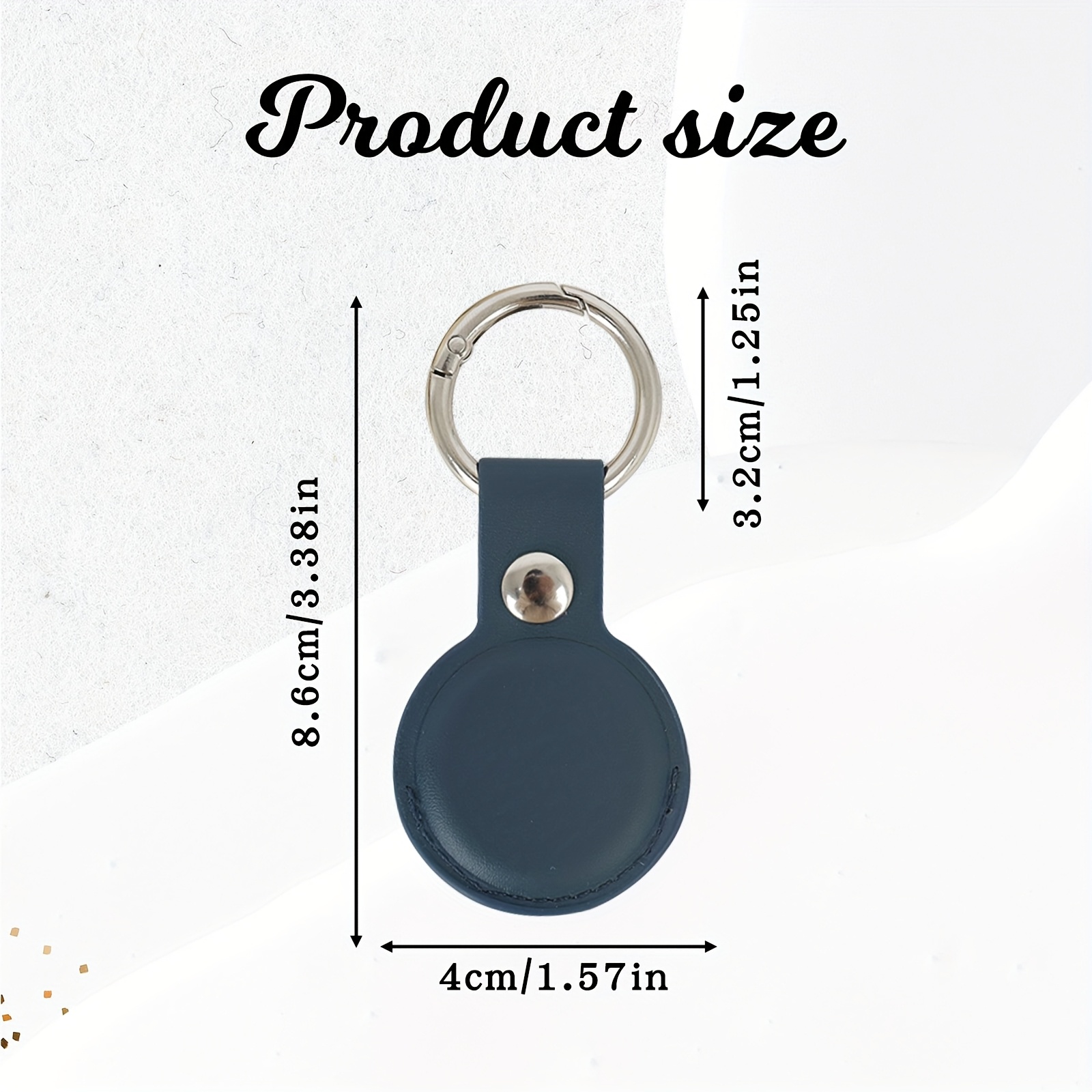 TEMU Customized Personalized Airtag Holder, Custom Airtag Keychain, Vegan Pu Leather Airtag Keychain, Custom Airtag Case, Gift For Men, Couple Gift
