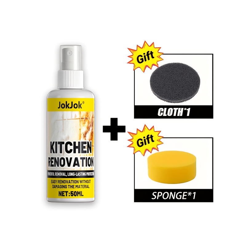 Spray profesional pentru recondiționarea suprafețelor din bucătărie - Îndepărtează eficient grăsimea și reziduurile de gătit, ideal pentru hote, grătare, plite și electrocasnice metalice, menținând o aspectă strălucitoare și proaspătă