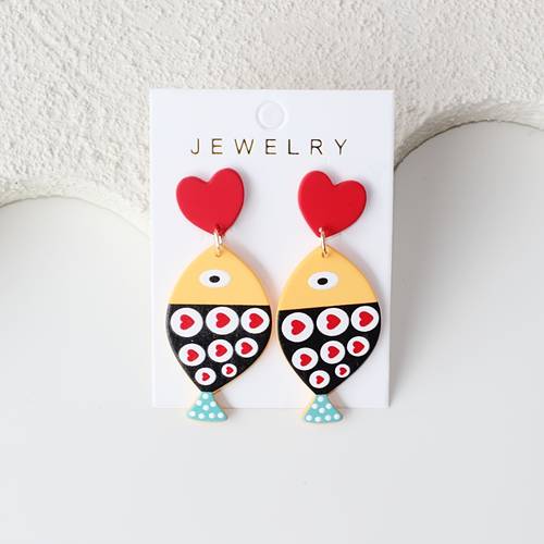 1 par de pendientes colgantes acrílicos para mujer con diseño de de y lindo, tipo arcilla, elegantes y adorables, ideales para el uso , , fiestas, vacaciones, regalo de vacaciones festivo