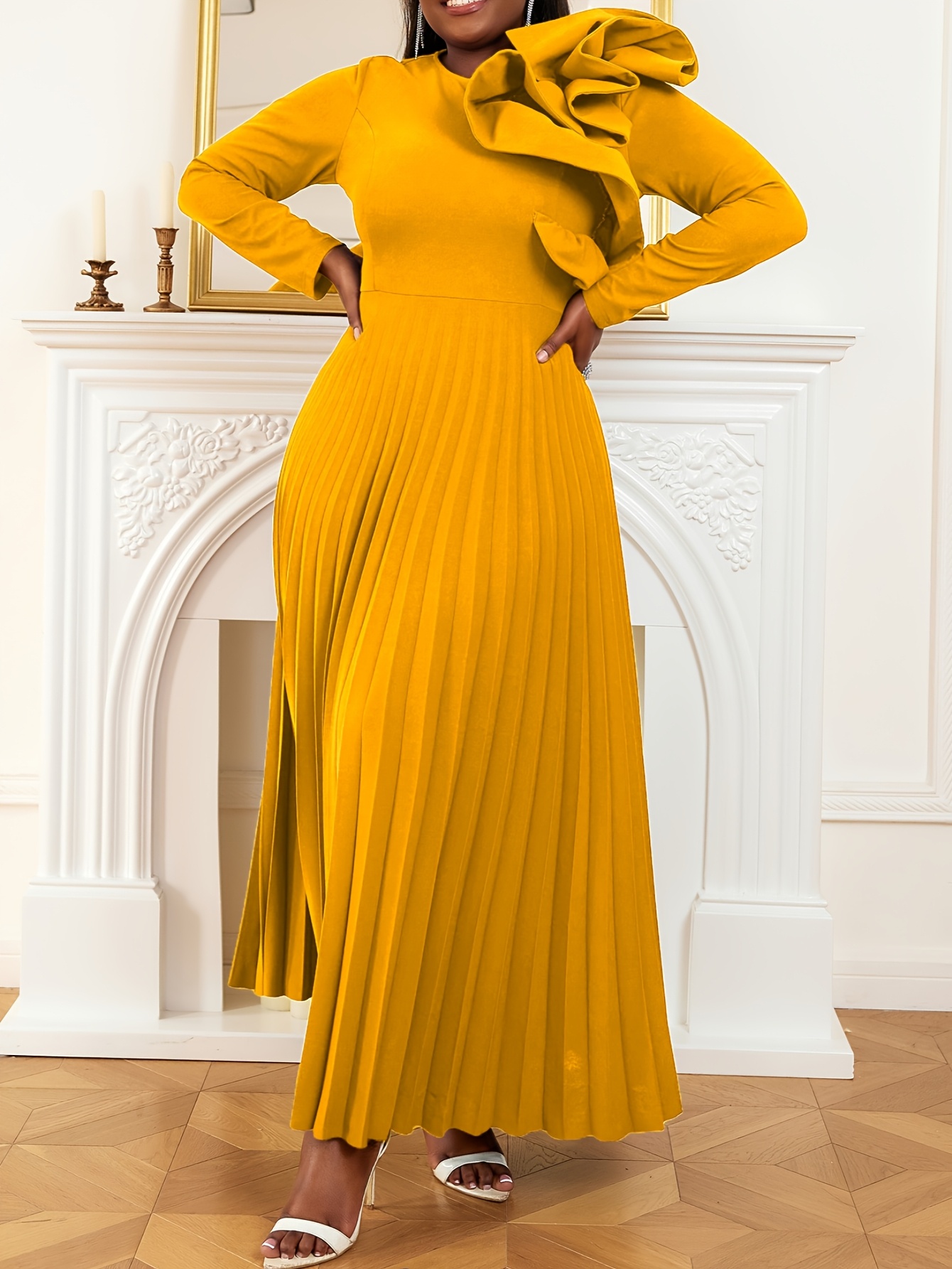 women yellow dresses sold on Temu United States