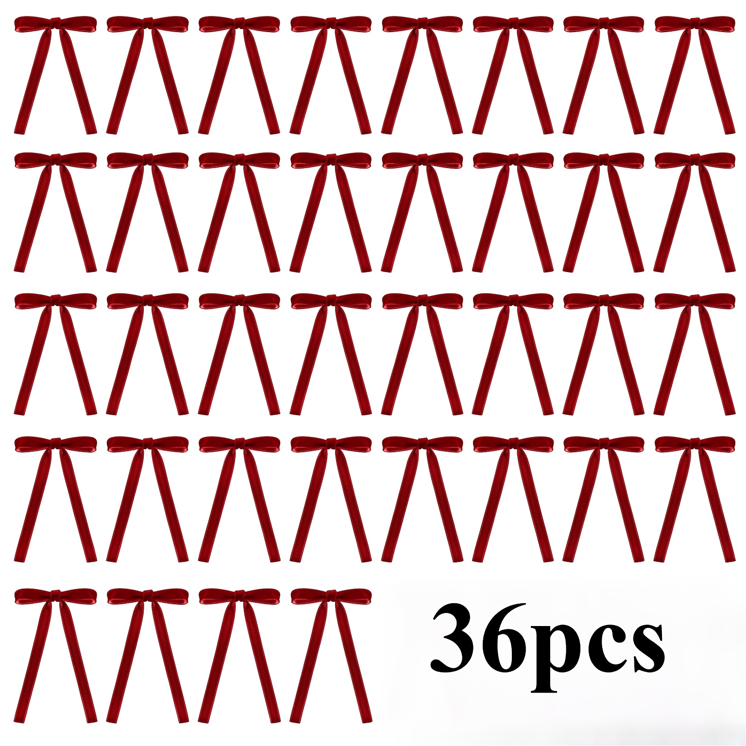TEMU 36pcs Velvet Bows For Easter Decor, Wedding Bow Hangings, Retro Christmas Bow Decorations, Bow Gift Packaging, Table, Wreath, Fireplace Decor.