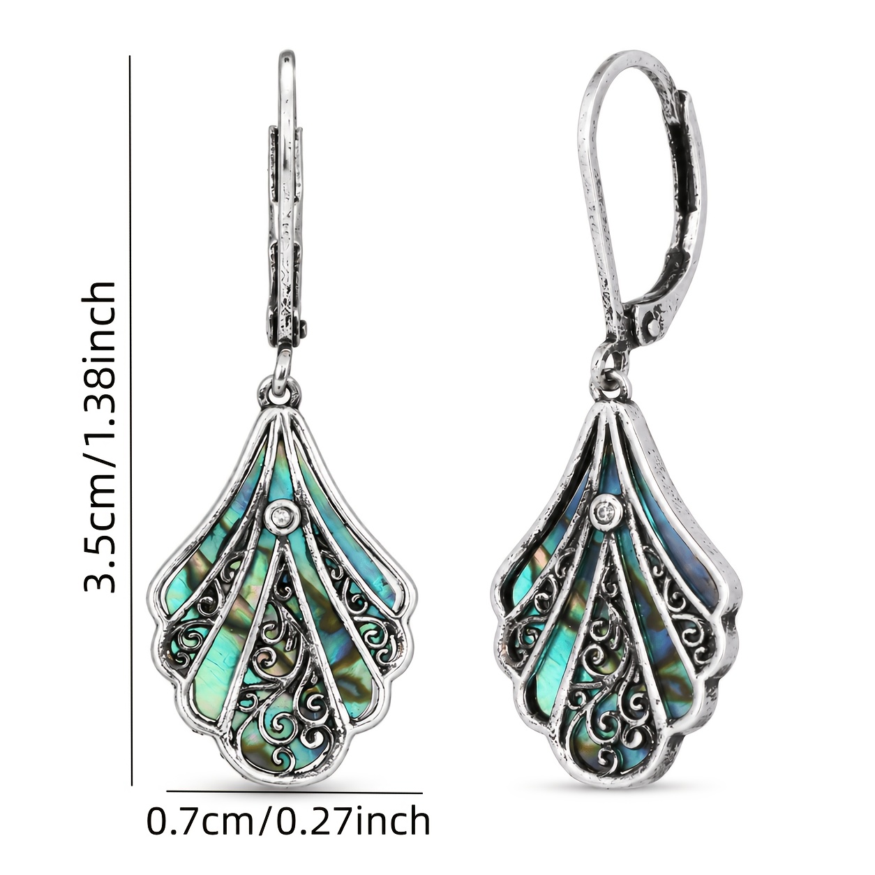 Image of 925 Sterling Mother-of- Earrings High-end Luxury Ladies Jewelry Elegant Sexy Fashionable Trendy Christmas Carnival Valentine's Day Holiday Gift Birthday Gift With Exquisite Gift Box Packaging