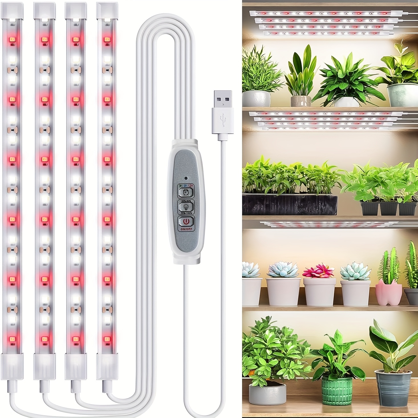 led grow light strips grow light strips indoor plants full - Temu