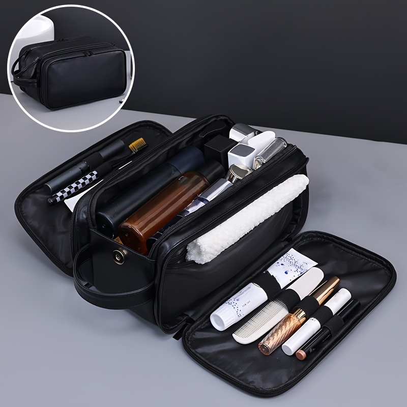 TEMU 1pc Heart Leaf Multifunctional Lightweight Travel Organizer Bag - Brown Synthetic, Zipper Closure, For Camping, Hiking & , Hiking Gear,