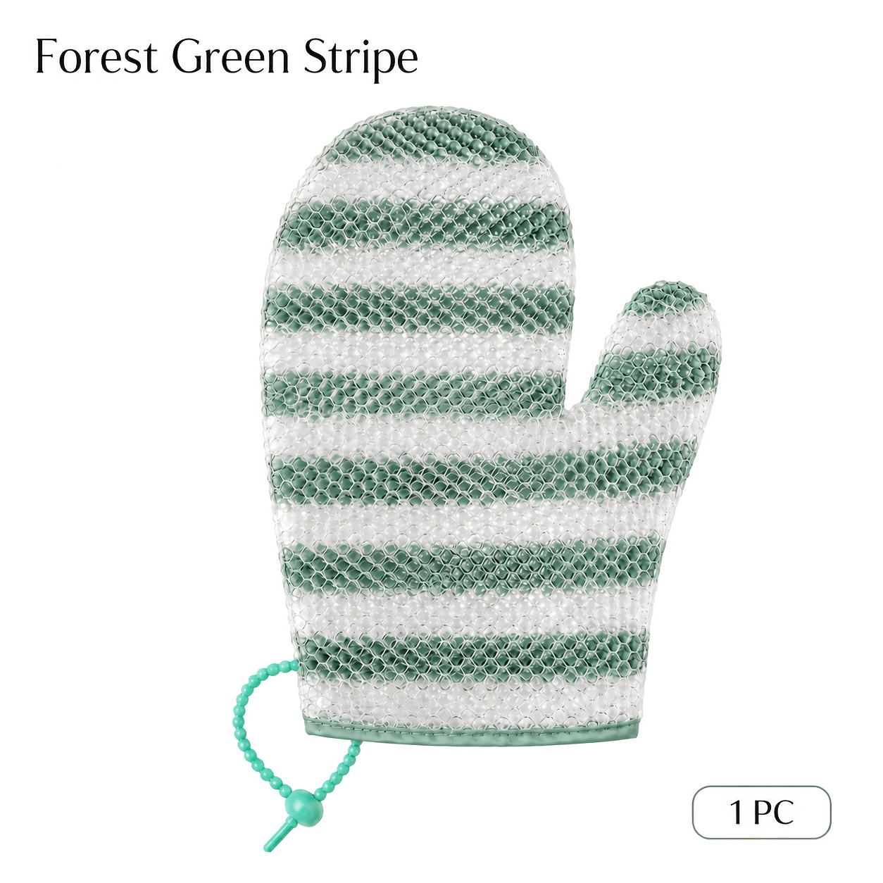 TPU Striped Exfoliating Shower Glove, Soft Bath Scrubber Mitt