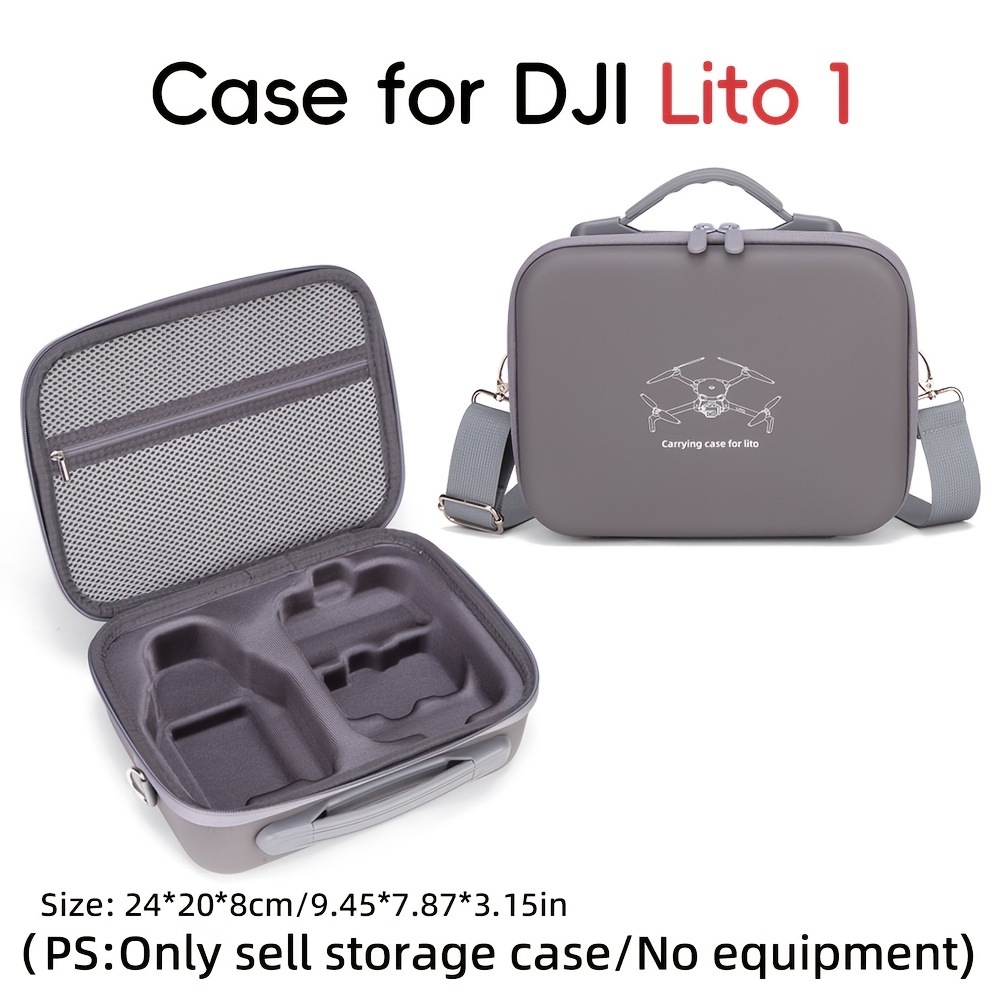 TEMU For Dji 1/x1 Case Pu Hard Shell Carrying Case With Anti-crush & Dual Zipper Cover - Lightweight Portable Case Suitable For Dji 1/x1 Drone